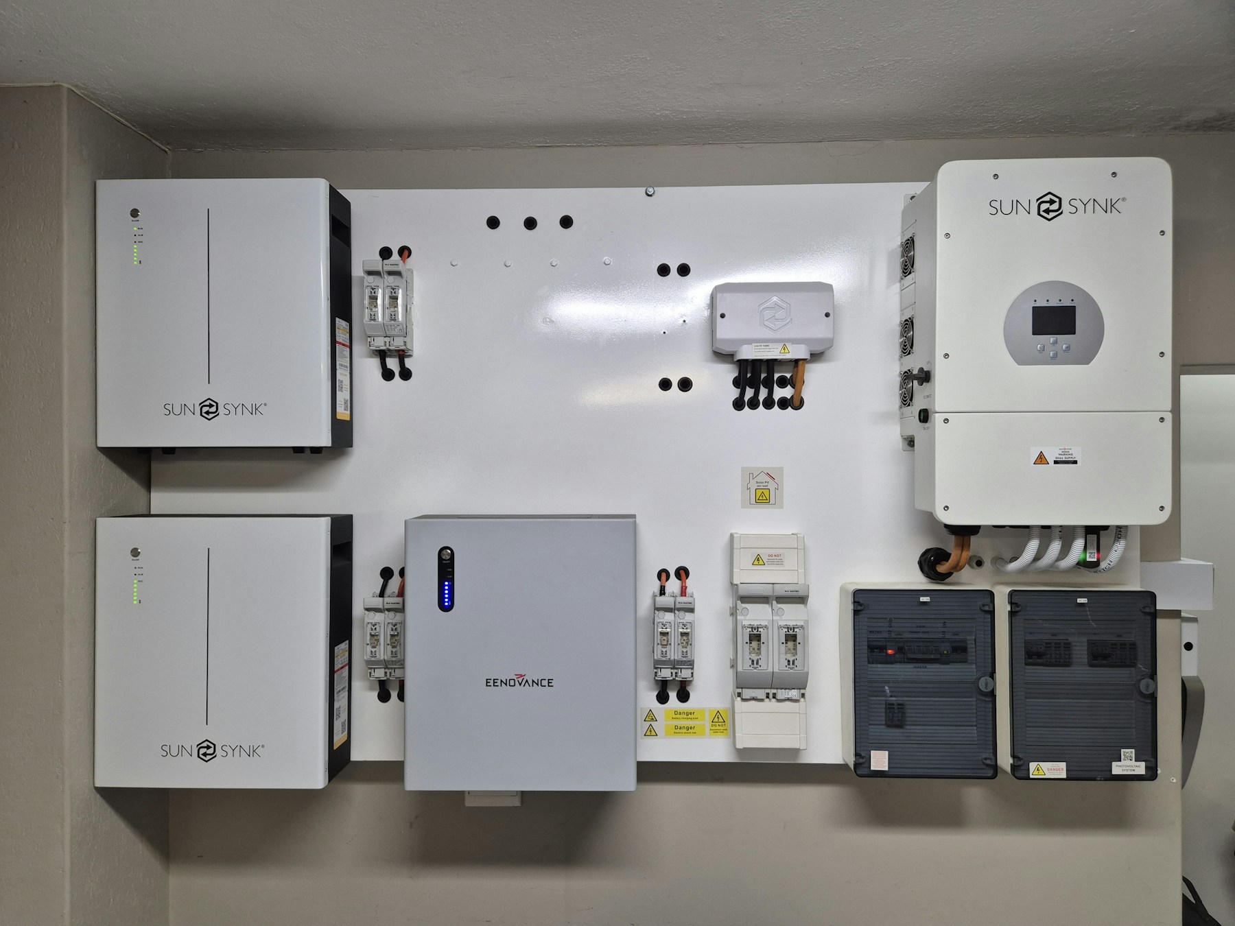 Wall-mounted home battery and solar energy equipment